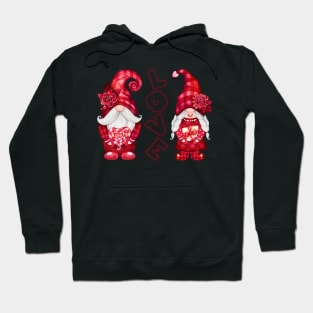 Couple Red Gnome Love Valentine's Day Hoodie